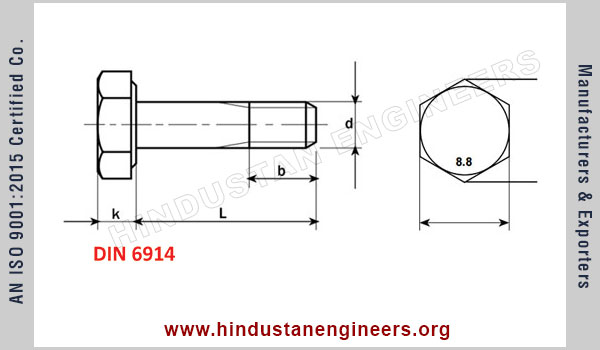 DIN 6914 Hex Bolts / ISO 7412 Hex Bolts